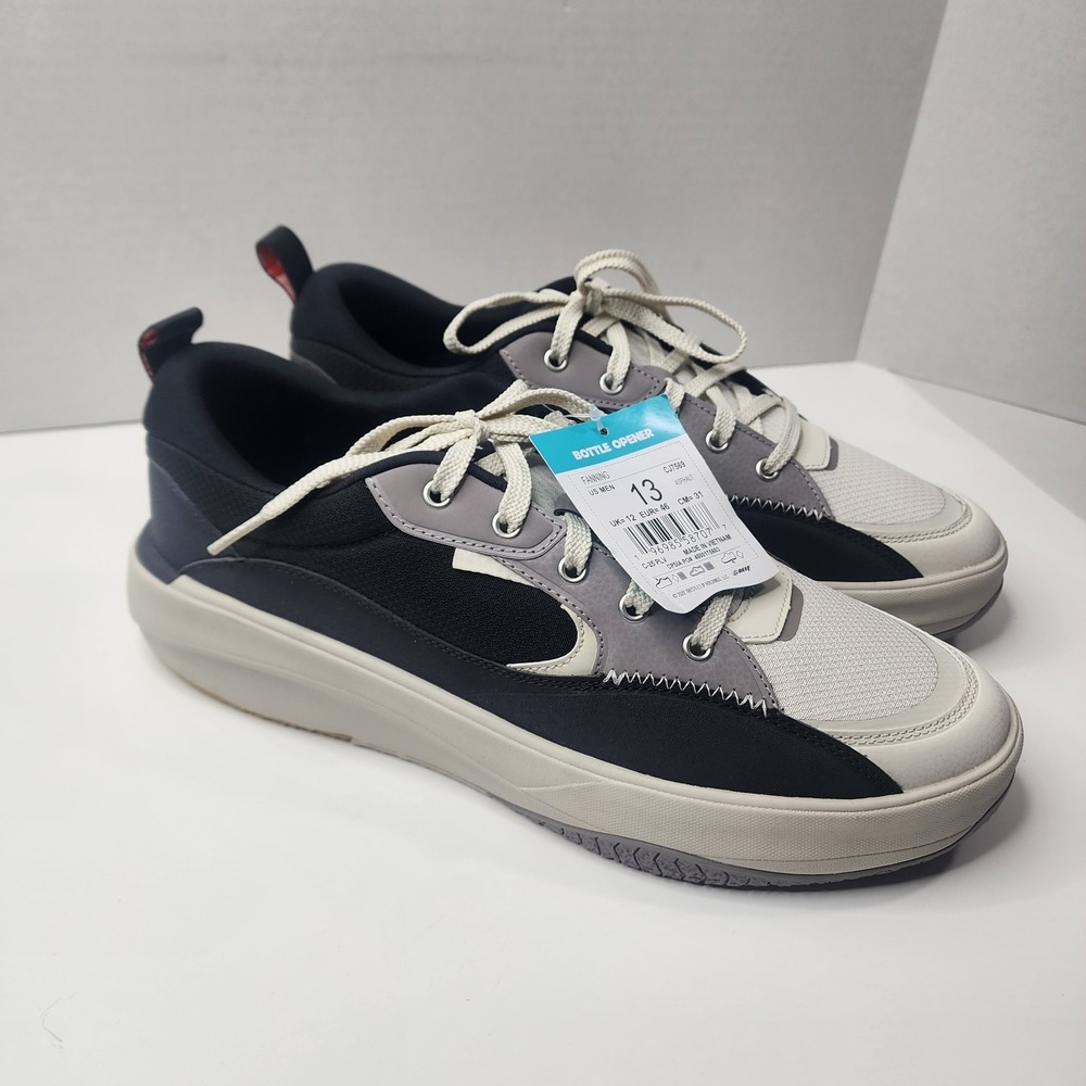 Reef Fanning Men's 13 Bottle Opener Bottom Shoes Black Cream CJ7569 NWT